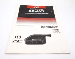 JVC GR-AX7 Camera- Recorder/ Player Instruction Manual - Picture 1 of 2