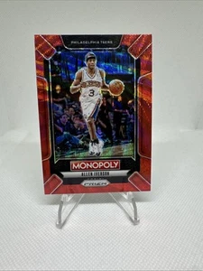 Allen Iverson 2024-25 Prizm #LEG1 Monopoly Red Wave Prizm - Picture 1 of 2