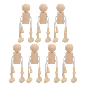 7-Teiliges Set Blanke Cartoon-Figuren Aus : DIY-Malerei, Roboterfiguren8406 - Bild 1 von 7