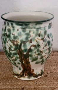 CLOUDS FOLSOM 1995 VASE 8.5"" X 7" RARE OAK TREE ACORN PATTERN Beautiful C2 - Picture 1 of 11