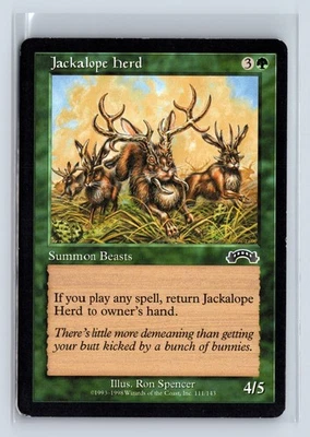 JACKALOPE HERD – MTG Magic the Gathering Card – Exodus – Common - Image 1 of 4