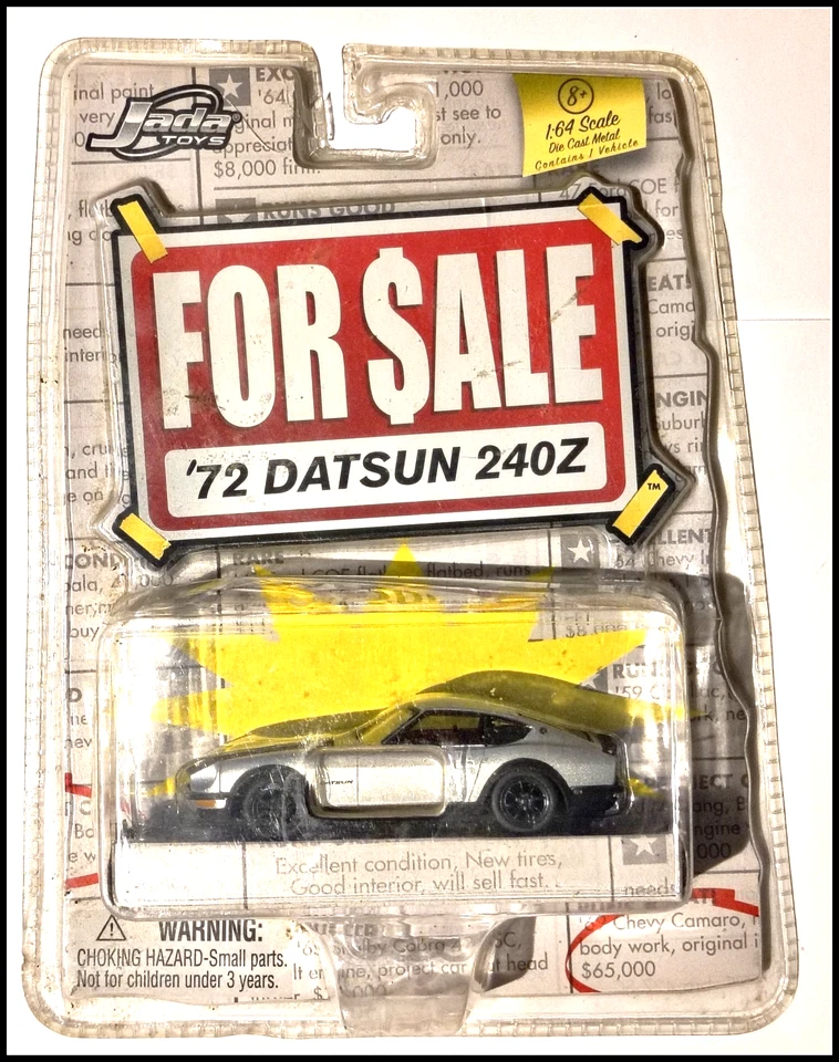 Jada Toys Silver '72 Datson 240Z [Serie a la venta] Wave 2 - Emisiones del paquete Foto 1 de 1