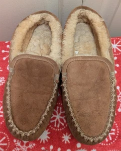 LL Bean Damen Wicked Good Hausschuhe venezianisches Lammfell gefüttert Wildleder Gr. 10 M - Bild 1 von 8
