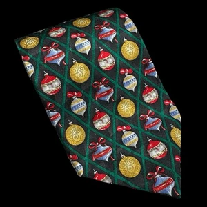 Cravatta uomo decorazioni albero di Natale tradizioni natalizie - seta - 57" - Foto 1 di 6