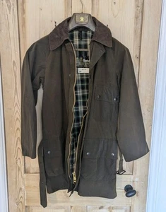 Vintage Barbour Solway Zipper Wax Jacket Early 80's Two Crest 32 " NEAR MINT - Picture 1 of 24