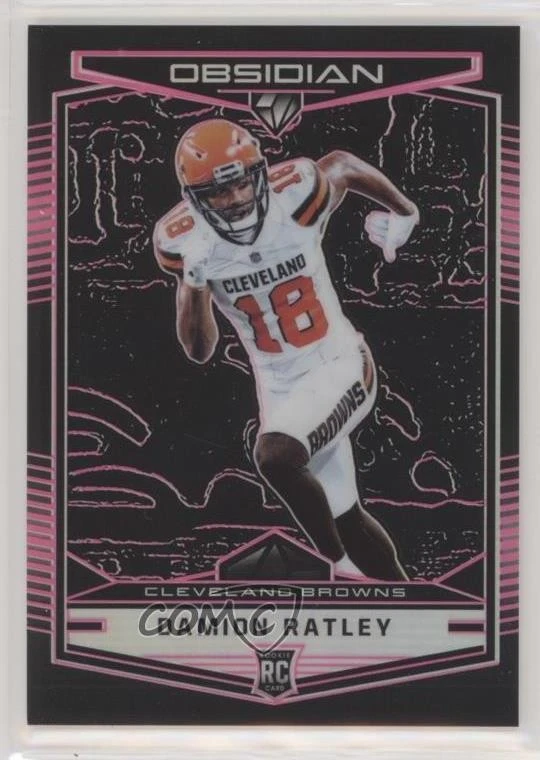 2018 Panini Obsidian Electric Etch Purple /75 Damion Ratley #176 Rookie RC - Image 1 of 2