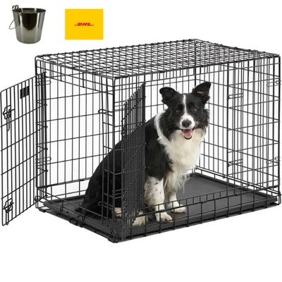 Hundekäfig Metall Transportkäfig Auto Transportbox faltbar Drahtkäfig Eimer - Bild 1 von 4