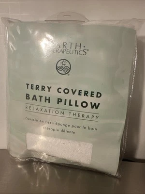 Earth Therapeutics Terry Covered Bath Pillow Relaxation Therapy -NEW- - Image 1 of 2
