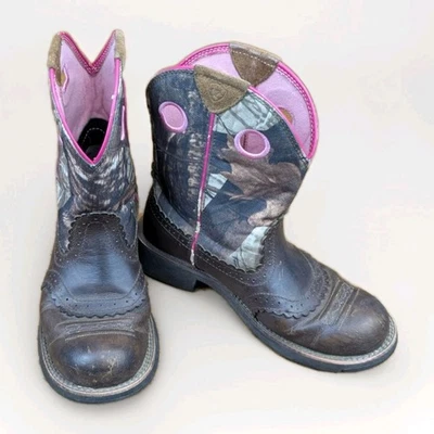 Botas de Vaquero Ariat Fatbaby Western Camufladas Cuero Marrón Rancho 10006854 Mujer Talla 8B Foto 1 de 4