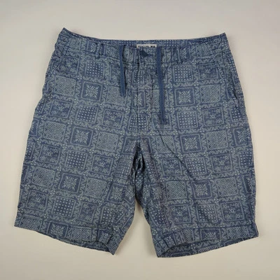 REYN SPOONER 夏威夷斜纹短裤带口袋 2022 男式 32 码蓝色休闲 — 第 1/4 张图片