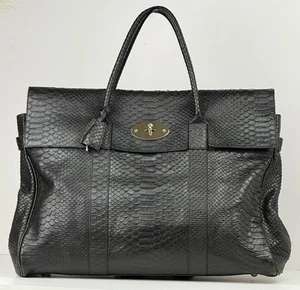 Mulberry Bayswater Tote Croc Print, Tasche schwarz - Bild 1 von 13