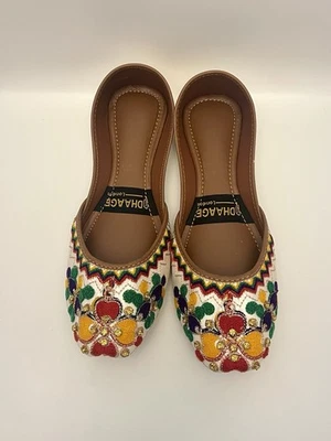 #187/UK 4,5,8 khussa, Puniabi Jutti, Ladies handmade Pakistani, Indian, Moja - Image 1 of 4