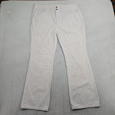 Tommy Hilfiger Pants Womens 14 Beige Corduroy Straight Leg High Rise Preppy - Image 1 of 4