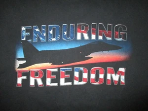 vtg OPERATION ENDURING FREEDOM T SHIRT War in Afghanistan Military USA Eagle XL - Picture 1 of 2
