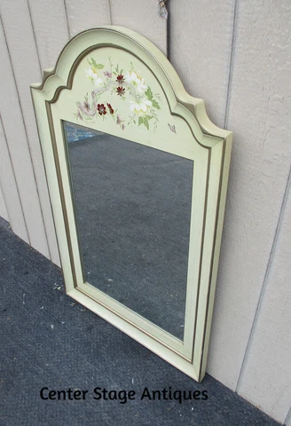 63272 Hand Painted Artist Signed Tall Decorator Mirror  Quality Made Cover