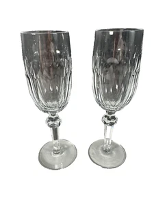 Dos (2) pares de copas de flauta de champán Waterford Crystal Curraghmore 8 1/8" H - Imagen 1 de 11