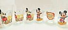 MICKEY MOUSE DRINKING GLASSES SET OF 6 GLASSES 6'' TALL/3.5 RIM 
