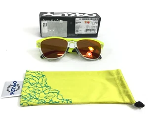 Oakley Sunglasses Frogskins Range OO9284-1555 Tennis Ball Yellow with Prizm Ruby - Picture 1 of 12