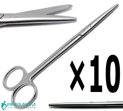 10 piezas Tijera recta quirúrgica veterinaria Metzbaum 6" herramientas romas/romas Foto 1 de 4