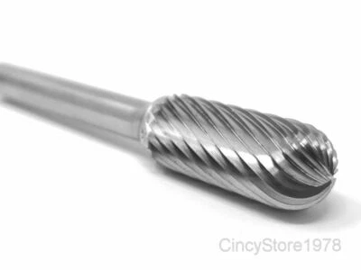 SC4S Cylindrical 7/16" Carbide Burr Bur Tool Die Grinder Bit 1/4" Shank - Image 1 of 4
