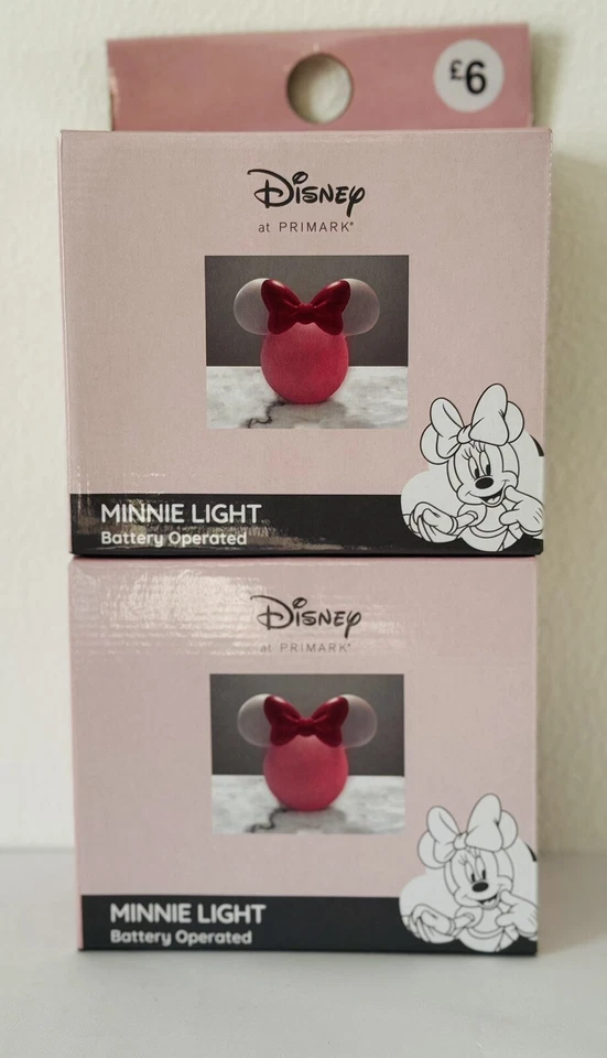 Disney Baby Girl Minnie Mouse Nursery Battery Operated Lights x 2 - Image 1 of 2