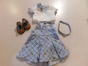 American Girl Kit Doll School Outfit Jumper Blouse Belt Shoes
