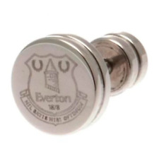 Everton Football Crest Earring (Size OSFA) Single Silver Round Earring - New