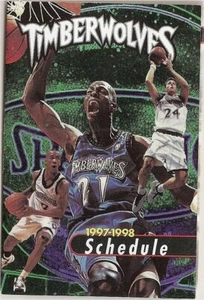 1997-98 Minnesota Timberwolves Basketball Pocket Schedule- Miller Beer - Picture 1 of 2
