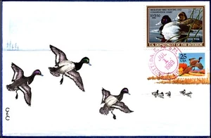 Scott RW56 $12.50 Lesser Scaup - C&C Hand Painted Duck FDC - 13 Of 24 - Picture 1 of 2