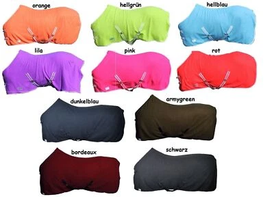 Basic Pferde Abschwitzdecke mit Kreuzbegurtung Fleece schöne Qualität - Bild 1 von 2