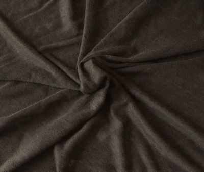 ECO- FRIENDLY 100% Linen Jersey Knit Fabric By Yard Brown [ Shirt, Dress, Headwrap] 7/17