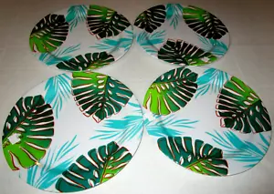 Tropical ~ Melamin-Ware Essteller ~ 11" ~ 4er Set ~ Tropical Foliage - Bild 1 von 1