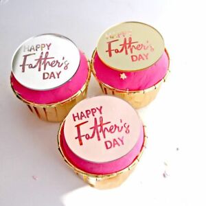 Acrylic Cake Topper Cake Decoration Circle Cupcake Toppers Father's Day