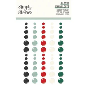 Simple Stories - Simple Vintage Tis The Season - Lunares esmaltados brillantes - Imagen 1 de 1