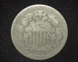 1869 REVERSE OF 1867 SHIELD NICKEL 5 CENTS AG-GOOD ~A36 - Picture 1 of 2