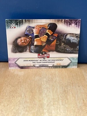 2021 Topps WWE Base Card #46 John Morrison Retains the SmackDown Tag Team - Image 1 of 2
