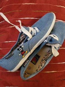 Mickey Unlimited Blue Canvas Sneakers Size 7 1/2. New Without a Box. - Picture 1 of 3