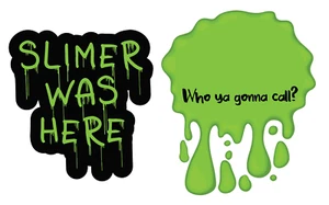 USA MAGNETS Slimer Ghostbusters CAR Ecto-1a Removable Auto Decal New MAGNET Set - Bild 1 von 5