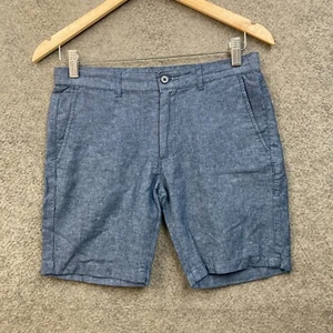 Van Heusen Shorts Boys 14 Years Blue Linen Blend Bermuda Pockets 42630 - Picture 1 of 9
