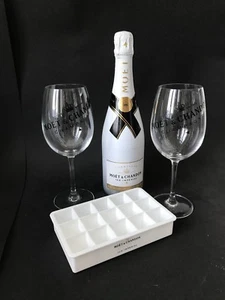 Moet Chandon Ice Imperial Champagner 0,75l 12% Vol+ 2 Glas Gläser+ Eiswürfelform - Bild 1 von 5