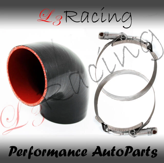 NEGRO Codo 3" 76mm 4 Capas Silicona Acoplador Manguera Turbo Admisión Intercooler TYTA Foto 1 de 1