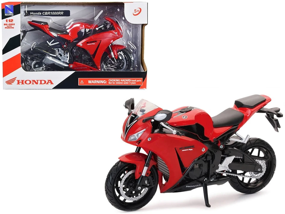 Honda CBR 1000RR Motorcycle Red and Black 1/12 Diecast Model by New Ray - Image 1 of 1