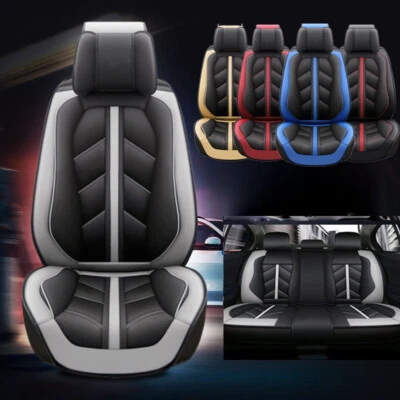 For Hyundai Leather Car Seat Covers 5-Seats Full Set Auto Interiors Cushion Deco - Image 1 of 4