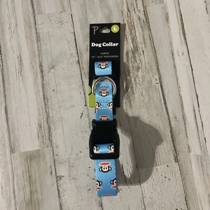 Perri's Dog Collar Paul Frank Monkey blue adjustable NWT Large - Picture 1 of 6