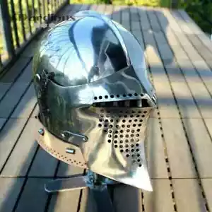 New Medieval Armor Barbuta Fighting Helmet Knight 18 Gauge Steel Christmas Gift - Picture 1 of 5
