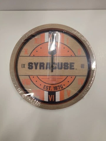 Syracuse Orange Wooden Wall Clock Foco New Sealed Cover