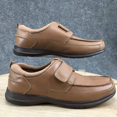 Dr Scholls туфли мужские 12 D повседневный крюк и петля мокасины 902337 коричневая кожа - Изображение 1 из 4