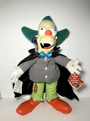Muñeca parlante Krusty the Vampire Clown 2003 19" con etiquetas - Applause The Simpsons Foto 1 de 4
