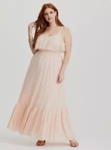 Maxi Abito Torrid 6 Collezione Runway Blush Maglia 6X Foderato Romantico Matrimonio - Foto 1 di 12