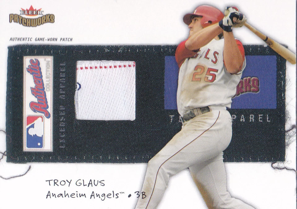 Troy Glaus 2004 Fleer Patchworks ropa con licencia parche TAG 10/10 💎 Foto 1 de 1